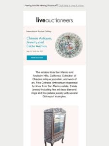 International Auction Gallery | Chinese Antiques， Jewelry and Estate Auction