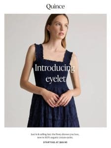 Introducing cotton eyelet dresses