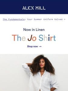 Introducing the Jo Shirt in Linen