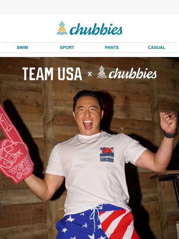 Introducing the TEAM USA x CHUBBIES COLLECTION