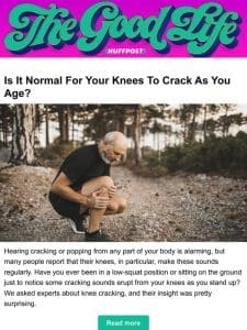 Is it normal for your knees to crack as you age?