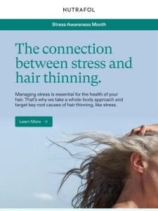 Is stress showing up in your hair?