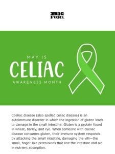 It’s Celiac Awareness Month!