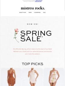 It’s on! Spring Sale has started