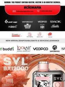 It’s selling out fast as you read this! SVL BX12000 Disposable (12000 Puffs) ??