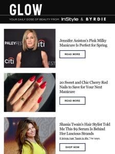 Jennifer Aniston’s pink milky manicure is perfect for spring