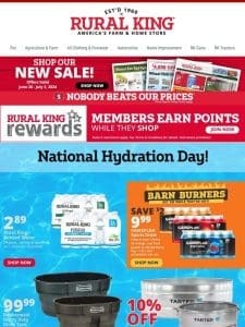 Join Us for National Hydration Day! Stay Cool， Drink Plenty & Save Big!