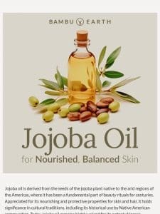 Jojoba Oil for Nourished， Balanced Skin