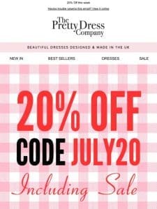 July 20% Off Includes Sale