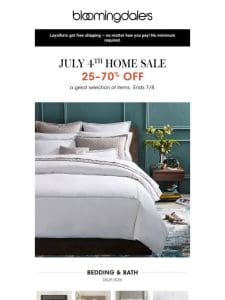 July 4th Home Sale: Up to 70% off