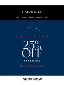 July 4th Sale ON NOW