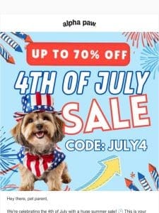 July 4th Sale Starts Now