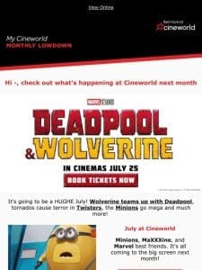 July blockbusters at Cineworld  ❤