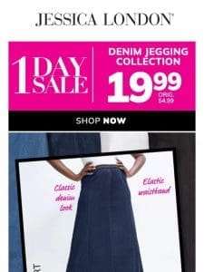 ? Just For Today: Denim Jeggings are $19.99!