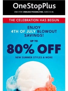 Just a Heads-Up… Up to {80% off} July 4th!