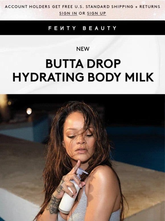 Just spilled   New Butta Drop Body Milk