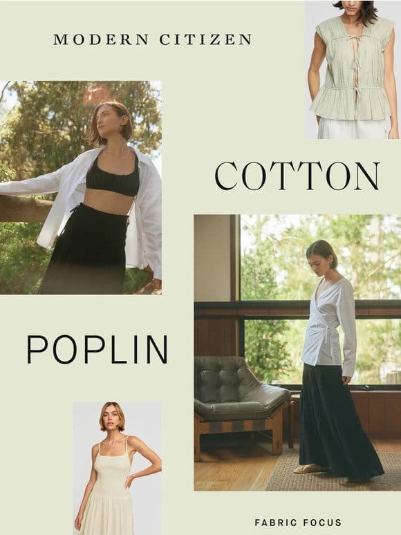 Keep it easy in these cotton poplin picks