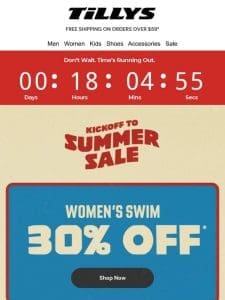 Kickoff to Summer Sale ? Ends Today!