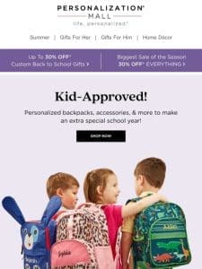 Kid-Approved Back To School Gear | 30% Off Custom Gifts & More