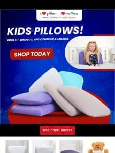 Kids Pillows 15% Off! Shop Today! Us Code KIDS15