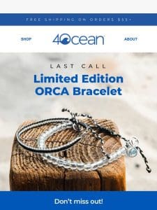 LAST CALL ? The Orca Bracelet