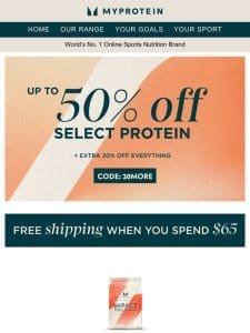 LAST CALL | Up To 50% Off Protein ?