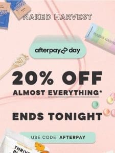 LAST CHANCE FOR 20% OFF ??