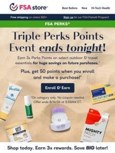 LAST CHANCE: Triple rewards points!