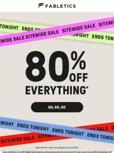 LAST CHANCE – 80% OFF EVERYTHING❗