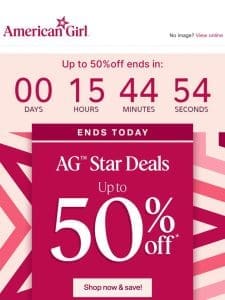 LAST DAY: Up to 50% off ?