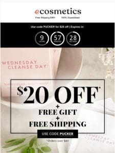 LAST day: $20 OFF + FREE Gift