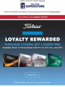 ?LAUNCH ALERT ? Titleist Loyalty Rewarded