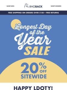 LDOTY Sale: 20% OFF Sitewide