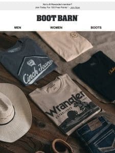 Laidback Denim， T-Shirts， Driving Mocs & Hats