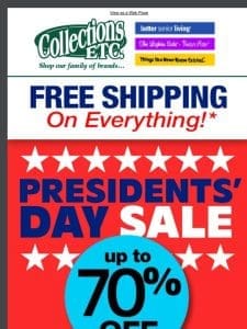 Last Call ? Presidents’ Day Sale Ends Today!!