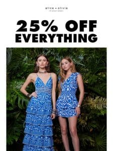 Last Chance: 25% Off Sitewide