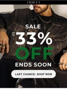 Last Chance: 33% OFF ?