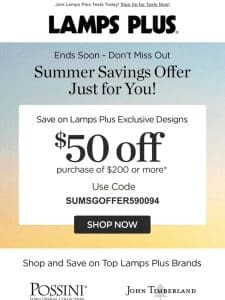 Last Chance! $50 Coupon Enclosed