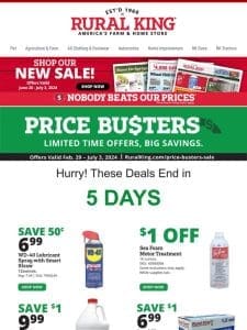 Last Chance – Current Price Busters End 7/3! WD-40， Sea Foam， Trash Bags， Potting Soil & More!