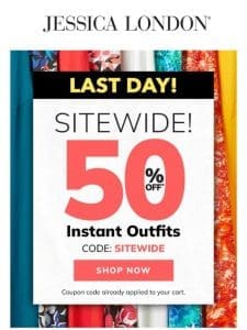 ? Last Chance: Get 50% Off SITEWIDE Now!