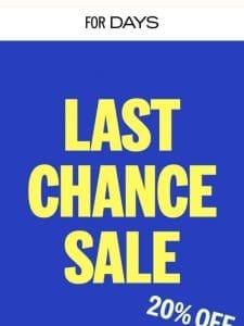 Last Chance: Known Supply Sale!