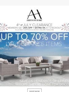 Last Chance | Up to 70% Off!