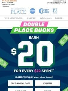 Last Chance to earn DOUBLE PLACE BUCK$!