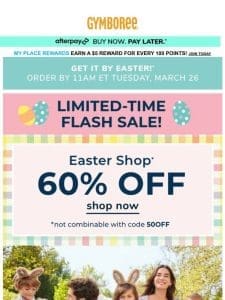 Last Chance to get 60% Off All Easter Styles ?