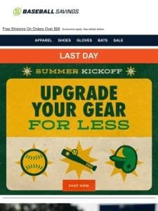 Last Day For Gear Upgrade Sale!