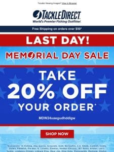 ?? Last Day! Get 20% Off Your Order ????