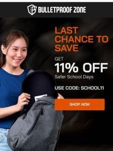 Last Day! Take 11% Off protective gear