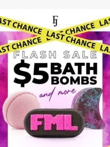 Last Splash: $5 Bath Bombs Ending Soon! ⏰