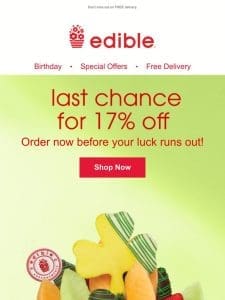 Last chance to save 17% ?