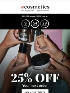 Last day for 25% OFF!